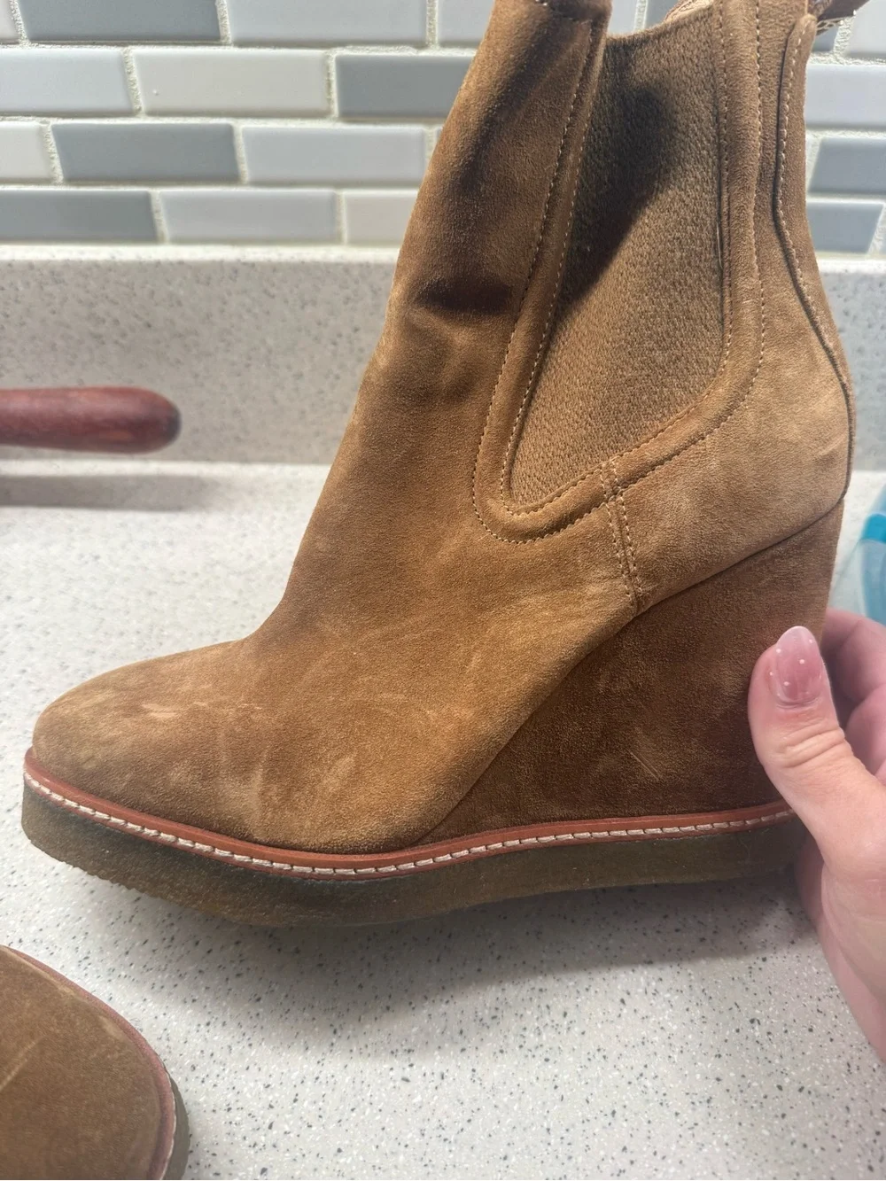 Veronica Beard suede wedge
